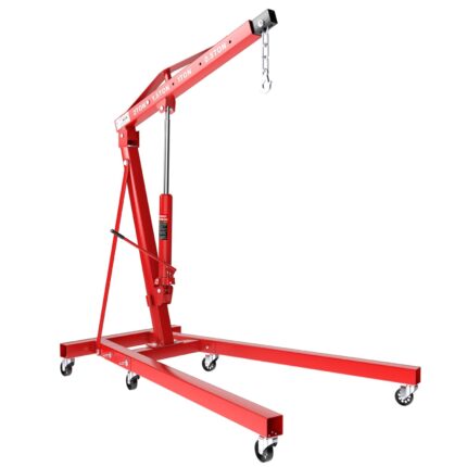 Motorheber Werkstattkran Getriebeheber Hebekran Ladekran klappbar Doppelpumpe 2000 kg Motorkran Schwerlastkran