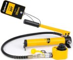 CGOLDENWALL Hydraulikzylinder 20T Professioneller mit Hydraulikpump CP-180, Zweiteiliger Ultradünner Leicht, Gesamthub 30mm für Gebäude und Brücken (DFPY-20T+CP-180)