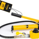 CGOLDENWALL Hydraulikzylinder 20T Professioneller mit Hydraulikpump CP-180, Zweiteiliger Ultradünner Leicht, Gesamthub 30mm für Gebäude und Brücken (DFPY-20T+CP-180)