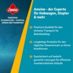 Ameise 4-Wege-Hubwagen PTM | 2.500 kg Tragkraft | 1.150 mm Gabellänge | Lenkrad/Gabelrolle aus robustem Polyurethan | Einfach-Gabelrollen | Palettenhubwagen