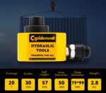 CGOLDENWALL Hydraulikzylinder 20T Professioneller mit Hydraulikpump CP-180, Zweiteiliger Ultradünner Leicht, Gesamthub 30mm für Gebäude und Brücken (DFPY-20T+CP-180)