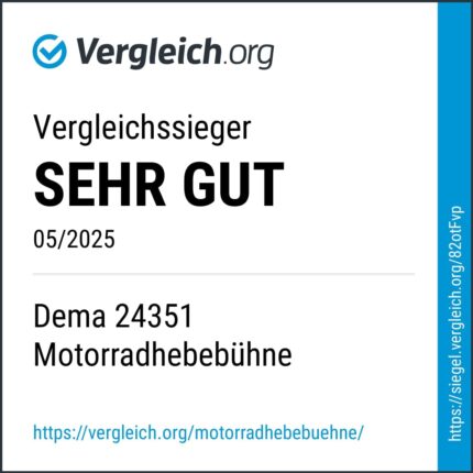DEMA Motorradhebebühne rot – hydraulische Hebebühne, 450 kg Tragkraft, Werkstattbühne, robust & stabil, ideal für Motorradwartung, Reparatur & Pflege