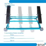 BITUXX Kipphebebühne Mobile Werkstatt Hebebühne Wagenheber Kurzhub PKW Lift bis 2000 kg 2T