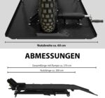 TRUTZHOLM Motorradhebebühne hydraulisch Tragkraft 560 kg Schwerlast Scherenheber Hubbereich 19-84 cm Nutzbreite 60 cm abnehmbare Auffahrrampe 4 Halteösen 45° Vorderradklemmung Hebebühne (Schwarz)