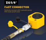 CGOLDENWALL Hydraulikzylinder 20T Professioneller mit Hydraulikpump CP-180, Zweiteiliger Ultradünner Leicht, Gesamthub 30mm für Gebäude und Brücken (DFPY-20T+CP-180)