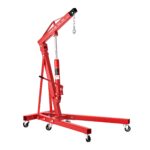 Motorheber Werkstattkran Getriebeheber Hebekran Ladekran klappbar Doppelpumpe 2000 kg Motorkran Schwerlastkran