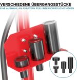 Wiltec Pneumatischer Rangierwagenheber 22 t, 245-535 mm, Fahrbar, mit Druckaufsätzen, Druckluft Wagenheber für LKW Kfz und Werkstatt
