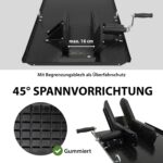 TRUTZHOLM Motorradhebebühne hydraulisch Tragkraft 360 kg kleiner Motorradheber Hubbereich 18-83 cm Nutzbreite 50 cm abnehmbare Auffahrrampe 4 Halteösen 45° Vorderradklemmung Scherenheber Moped schwarz