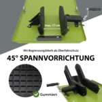 TRUTZHOLM Motorradhebebühne hydraulisch Tragkraft 450 kg Motorradheber Nutzbreite 55 cm Hubbereich 18-84 cm abnehmbare Auffahrrampe 4 Halteösen 45° Vorderradklemmung Parallelheber Hebebühne (Grün)