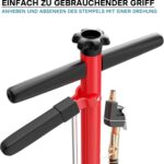 Wiltec Pneumatischer Rangierwagenheber 22 t, 245-535 mm, Fahrbar, mit Druckaufsätzen, Druckluft Wagenheber für LKW Kfz und Werkstatt