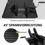 TRUTZHOLM Motorradhebebühne hydraulisch Tragkraft 560 kg Schwerlast Scherenheber Hubbereich 19-84 cm Nutzbreite 60 cm abnehmbare Auffahrrampe 4 Halteösen 45° Vorderradklemmung Hebebühne (Schwarz)
