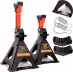 Verda Wagenheber hydraulisch 3T - Hubhöhe 75-515 mm, mit D-Griff und Fußpedal, mit Schmiernippel, 2X Gummi, Rangierwagenheber PKW Auto Heber, SUV, Doppelpumpsystem, Extra Stabil & Sicher Flacher