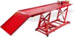 DEMA Motorradhebebühne rot – hydraulische Hebebühne, 450 kg Tragkraft, Werkstattbühne, robust & stabil, ideal für Motorradwartung, Reparatur & Pflege