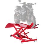 VEVOR Motorradheber Motorradhebebühne höhenverstellbarer Hebeständer mit Abnehmbarer Werkbank, Fahrzeugreparaturplattform pneumatisch (680 kg belastbar/Max. Hubhöhe 940,2 mm) für Dirtbikes