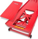 DEMA Motorradhebebühne rot – hydraulische Hebebühne, 450 kg Tragkraft, Werkstattbühne, robust & stabil, ideal für Motorradwartung, Reparatur & Pflege