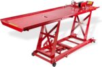 DEMA Motorradhebebühne rot – hydraulische Hebebühne, 450 kg Tragkraft, Werkstattbühne, robust & stabil, ideal für Motorradwartung, Reparatur & Pflege