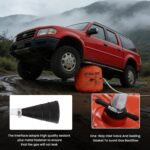 Pneumatischer Wagenheber 4 t, 8800 lbs, Schnellhub bis 80 cm, Doppelsystem (Abgas & Luftkompressor), Faltbar & Tragbar, Hebebühne Auto für SUVs, LKW und Geländewagen – Sicher und Zuverlässig