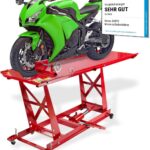 DEMA Motorradhebebühne rot – hydraulische Hebebühne, 450 kg Tragkraft, Werkstattbühne, robust & stabil, ideal für Motorradwartung, Reparatur & Pflege