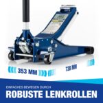 NTG HYDRAULISCHER WAGENHEBER 3T – TÜV-Zertifiziert, Flacher Wagenheber Hydraulisch mit Doppelzylinder – 75–505 mm Hubhöhe – Extra Stabiler Rangierwagenheber 3 Tonnen für PKW & SUV