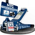 NTG HYDRAULISCHER WAGENHEBER 3T – TÜV-Zertifiziert, Flacher Wagenheber Hydraulisch mit Doppelzylinder – 75–505 mm Hubhöhe – Extra Stabiler Rangierwagenheber 3 Tonnen für PKW & SUV