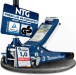 NTG HYDRAULISCHER WAGENHEBER 3T – TÜV-Zertifiziert, Flacher Wagenheber Hydraulisch mit Doppelzylinder – 75–505 mm Hubhöhe – Extra Stabiler Rangierwagenheber 3 Tonnen für PKW & SUV