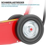 Wiltec Pneumatischer Rangierwagenheber 22 t, 245-535 mm, Fahrbar, mit Druckaufsätzen, Druckluft Wagenheber für LKW Kfz und Werkstatt