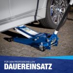 NTG HYDRAULISCHER WAGENHEBER 3T – TÜV-Zertifiziert, Flacher Wagenheber Hydraulisch mit Doppelzylinder – 75–505 mm Hubhöhe – Extra Stabiler Rangierwagenheber 3 Tonnen für PKW & SUV