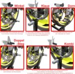 Area1 Motorradständer 360 Grad drehbarer Motorradheber, Set Vorne + Hinten, Motorrad Ständer Montageheber, faltbar, Stahlrohr kompatibel mit MT-07 MT-09 MT-10, Z650 Z900, CBR 650 CB 750 R7 R1 R3